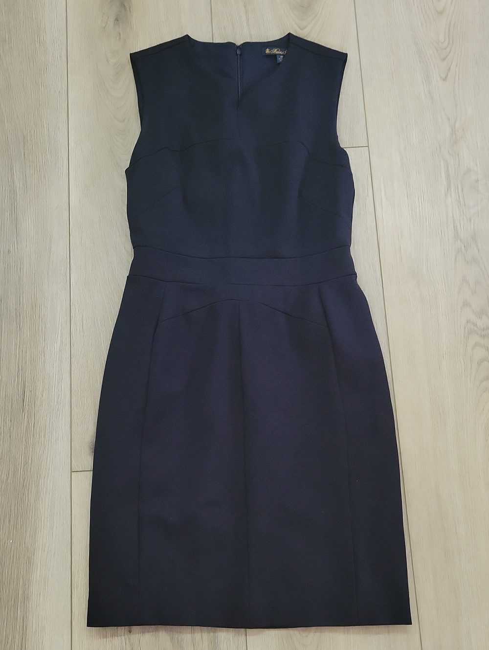 Brooks Brothers Navy Sleeveless Midi Sheath Dress